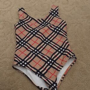 Plaid One-Piece Swimsuit kids